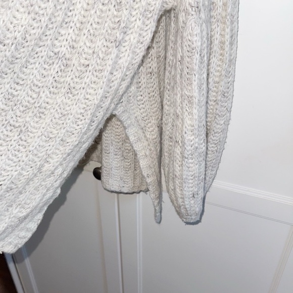 Anthropologie Pilcro Long Line Cable Tunic Sweater Ivory SZ S - Picture 8 of 14